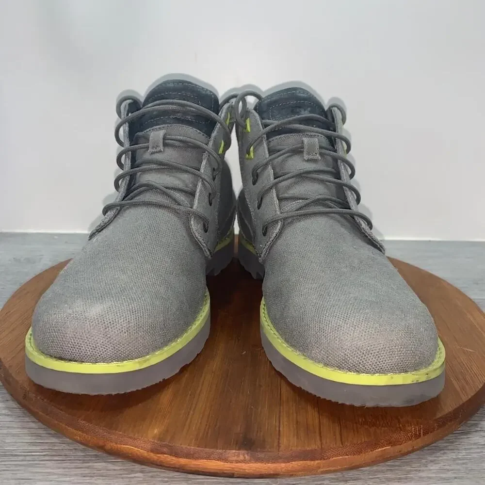 Teva Men's Size 8 Mason Waxed Canvas Gray Boots Outdoor Shoes 1008664